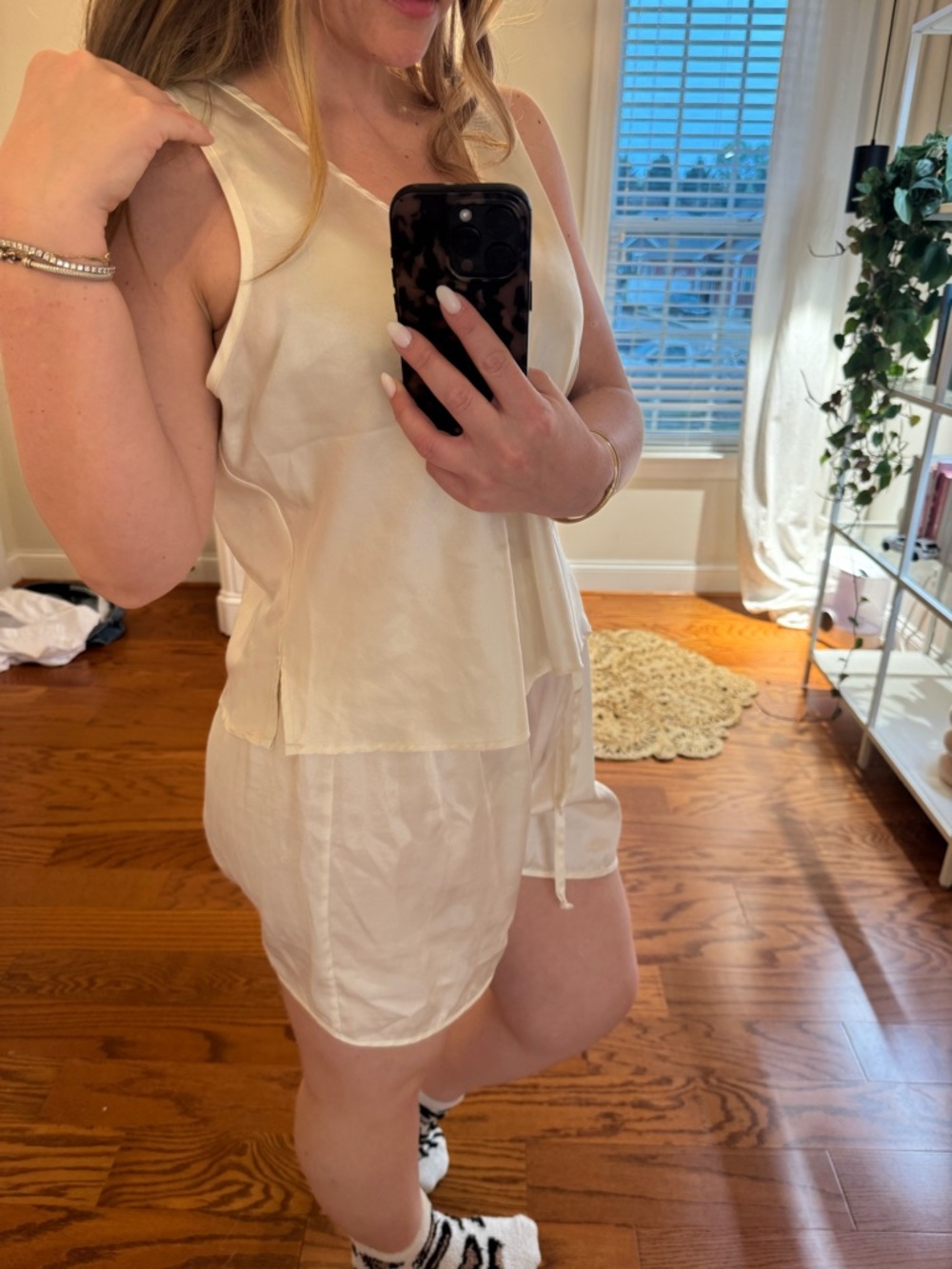 VINTAGE Victoria's Secret GOLD TAG Ivory Satin Two-Piece Set- from the 80s RARE